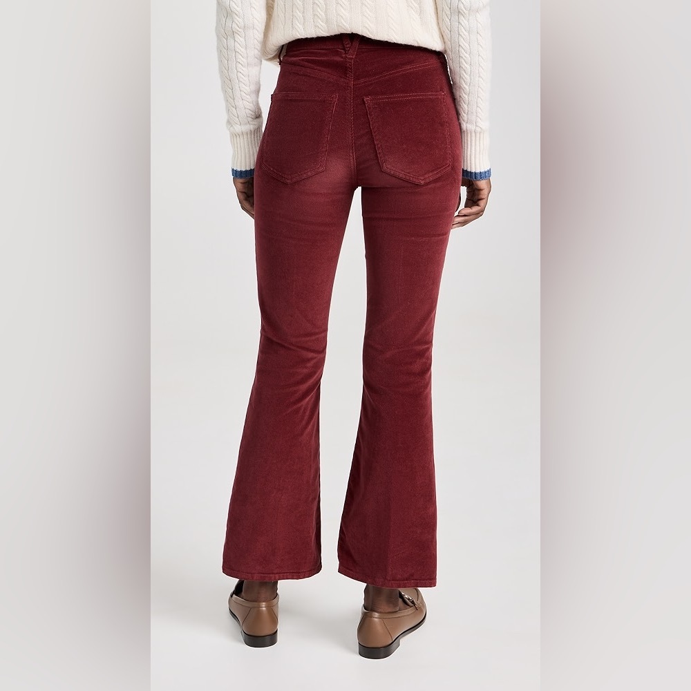 VERONICA BEARD • Carson ankle flare high rise pants - oxblood - size 25 - Picture 3 of 11